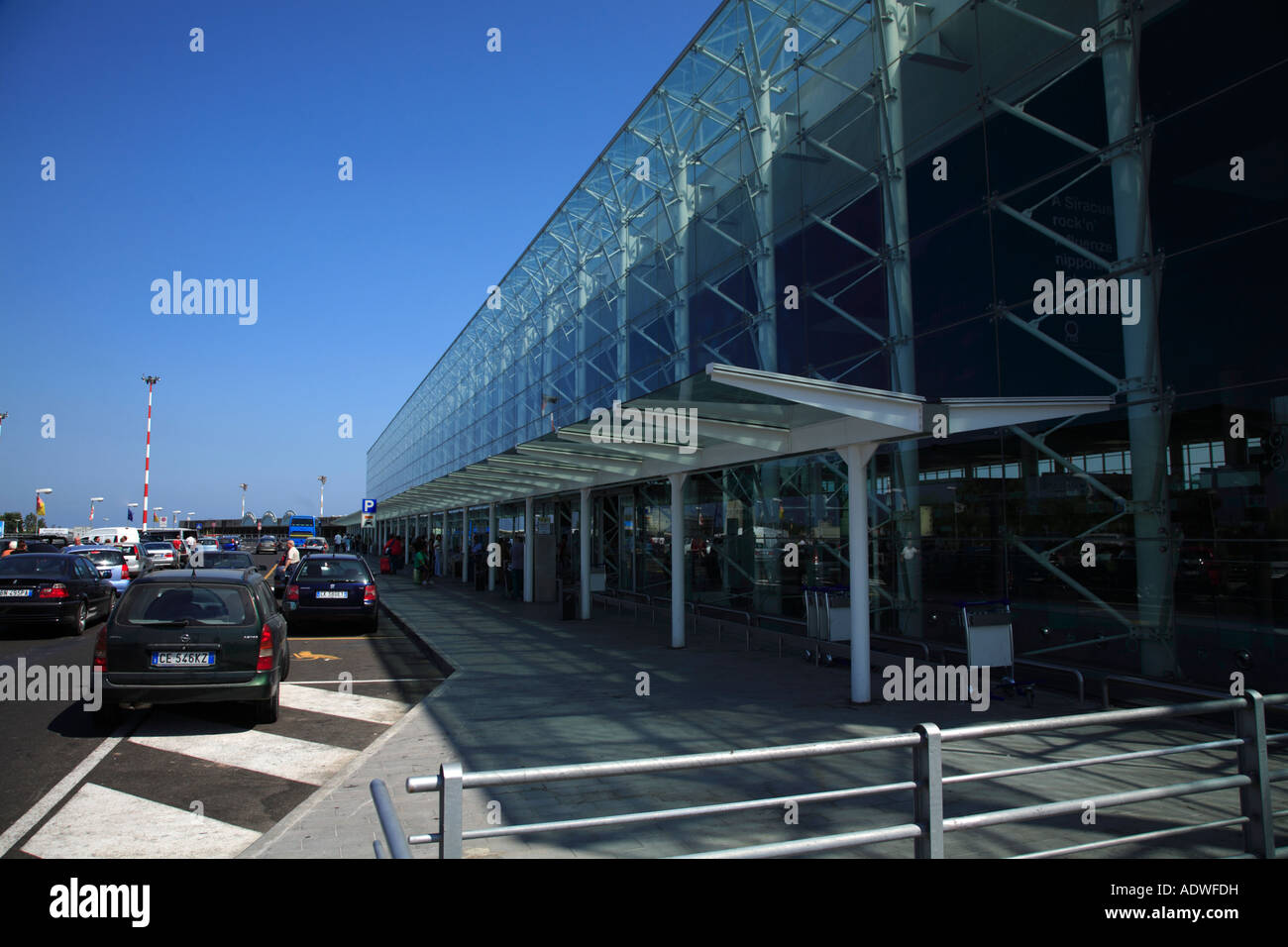 Cars at Departure Terminal Catania Airport Sicily Italy Stock Photo - Alamy