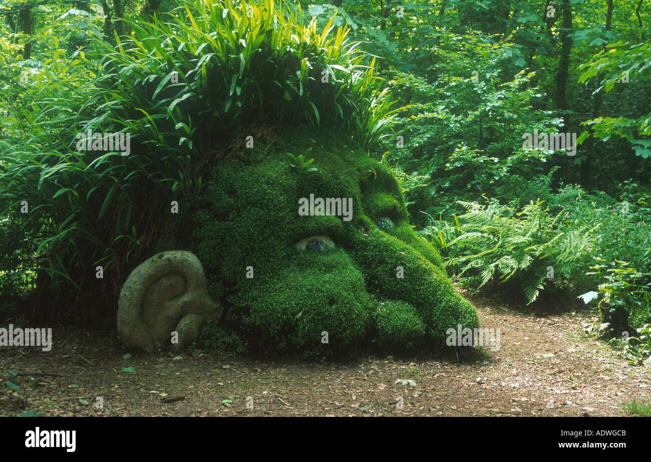 Gardens Heligan Gardens Garden Sculptures by Sue Hill Cornwall Stock Photo