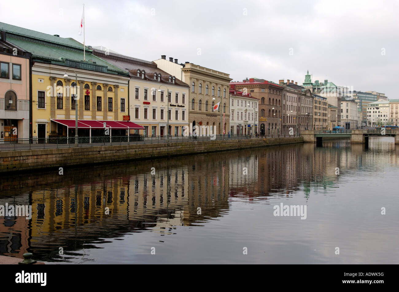 View down the Stora Hamnkanalen Gothenburg Göteborg Sweden Stock Photo ...