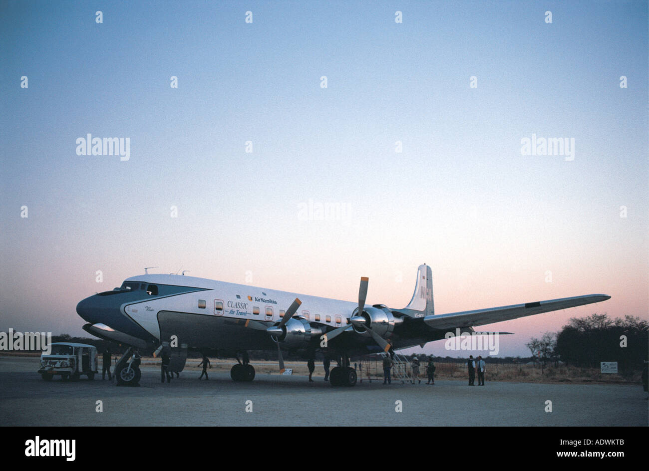 Classic DC10 of Air Namibia at Eros Airport Windhoek Namibia south west Africa Stock Photo