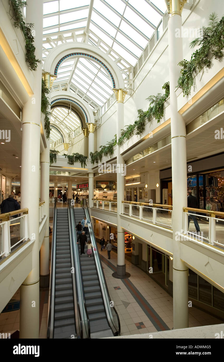 Wales Cardiff Centre Queen Street Queens Arcade indoor Shopping Mall