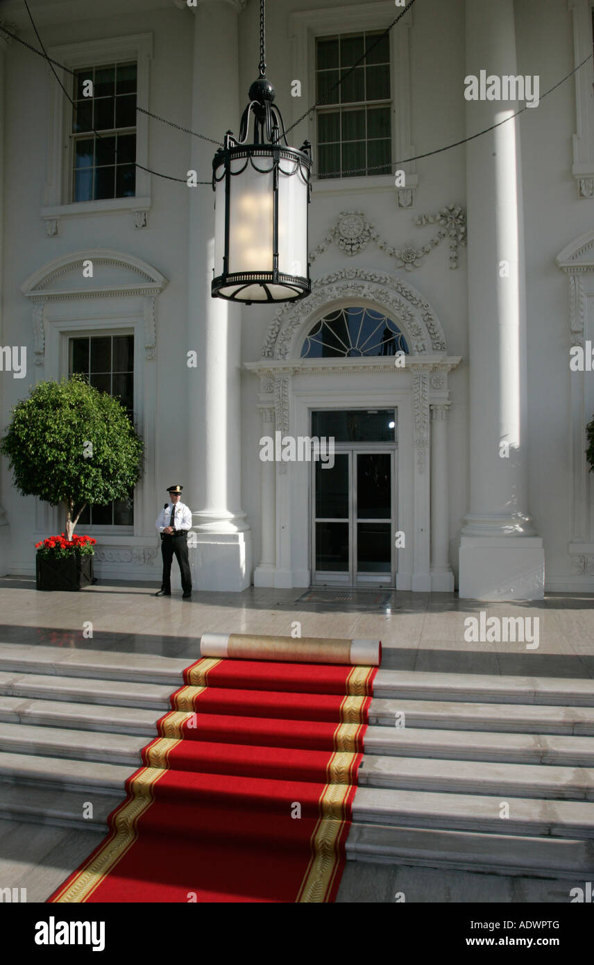 Red carpet at The White House Washington DC United States of America