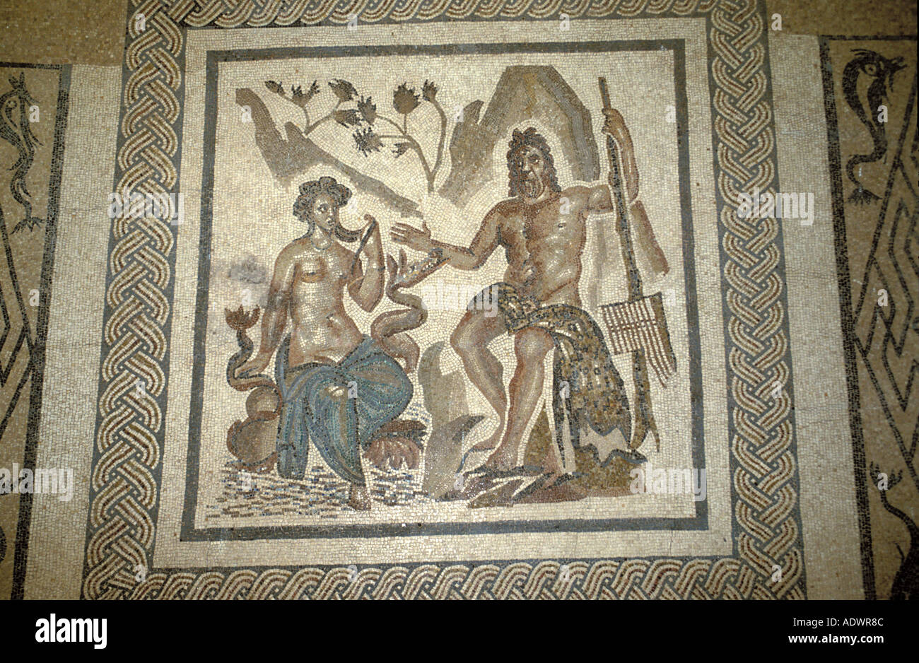 cordoba mosaic in the alcazar de los reyes cristianos Stock Photo