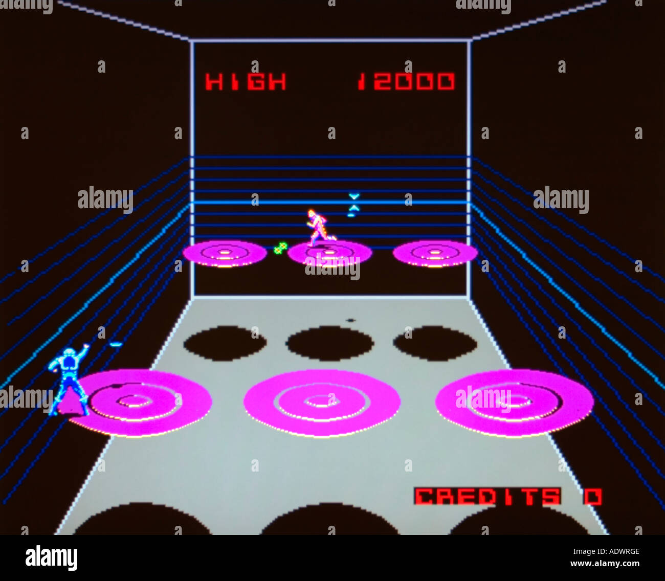 Discs of Tron Bally Midway 1983 vintage arcade videogame screenshot -  EDITORIAL USE ONLY Stock Photo - Alamy