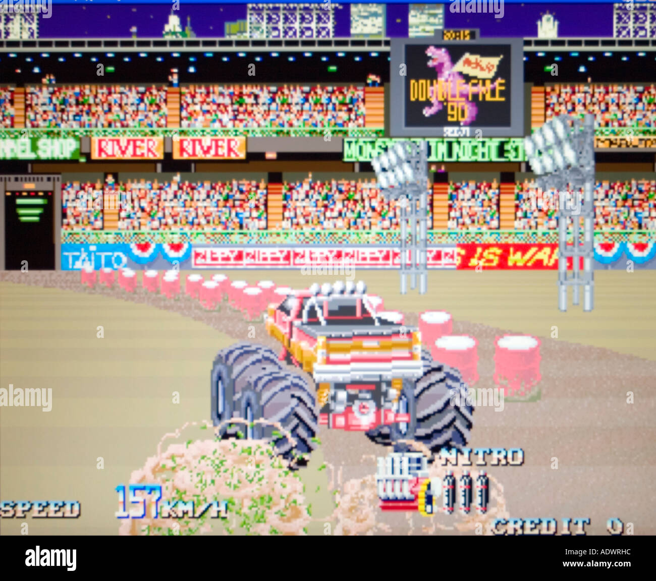 Double Axle Taito 1991 vintage arcade videogame screenshot - EDITORIAL USE ONLY Stock Photo