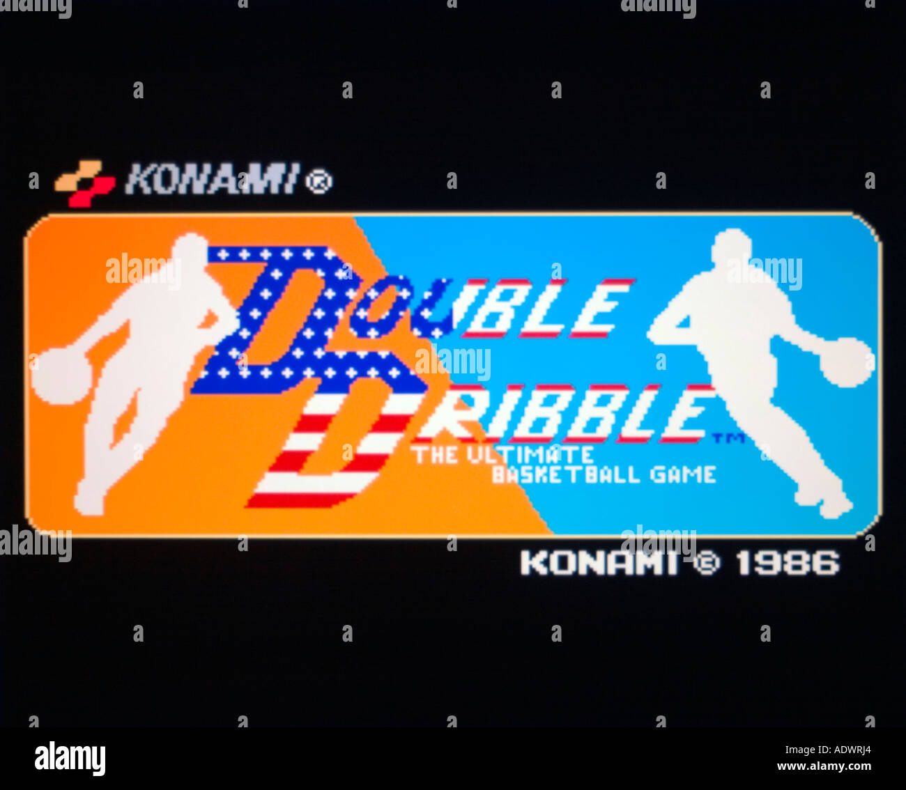 Double Dribble Basketball Konami 1986 vintage arcade videogame Stock