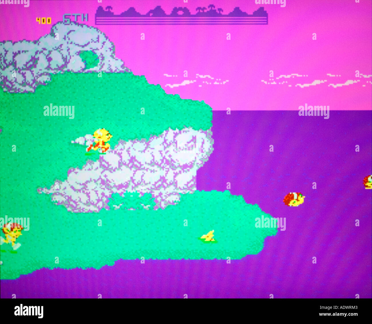 Mystic Marathon Williams 1983 vintage arcade videogame screenshot - EDITORIAL USE ONLY Stock Photo