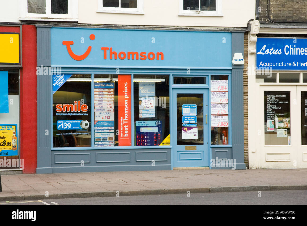 Thomson travel agent shop in Bury St Edmunds in Suffolk, UK Stock Photo