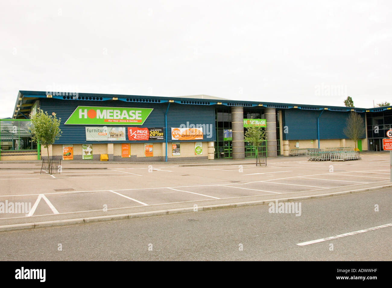 Homebase store at a retail park in Bury St Edmunds in Suffolk, UK Stock Photo