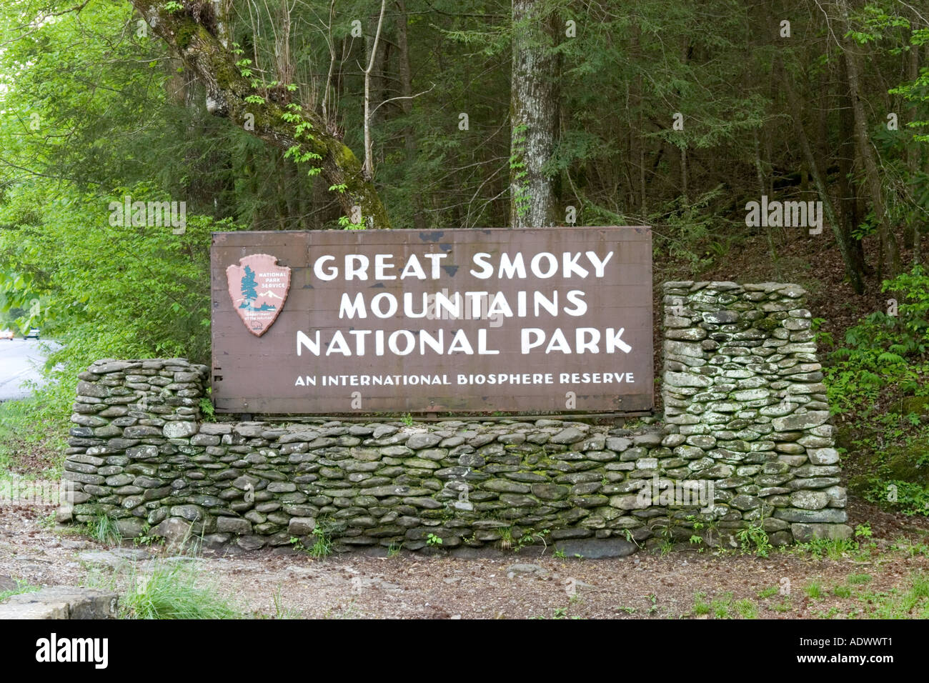 Smoky mountain national park sign hires stock photography and images