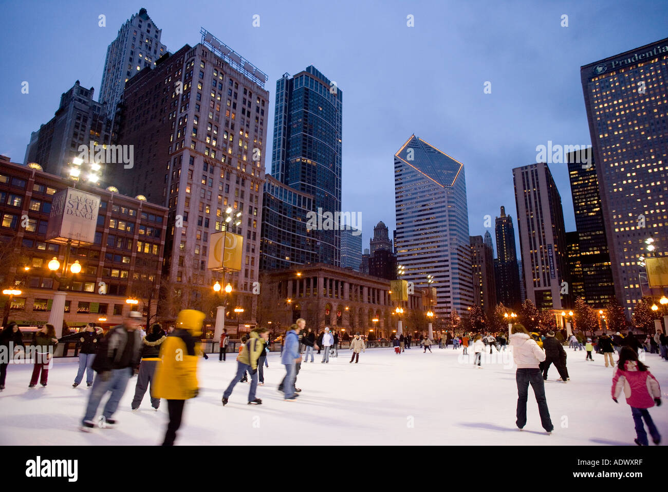 Ice skating at millennium park hires stock photography and images Alamy