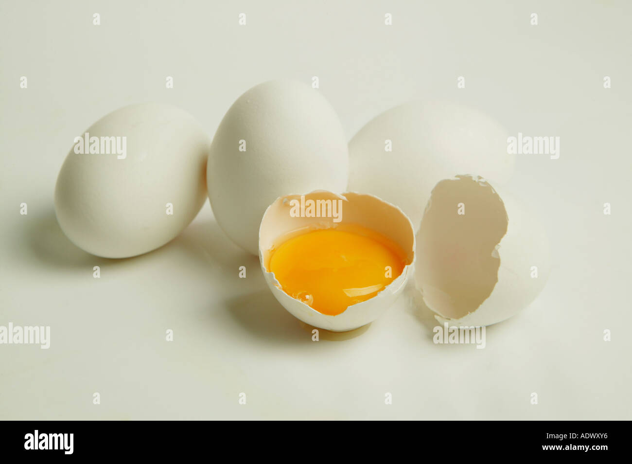 egg, white, shell, colour, ingredient, huevos Stock Photo