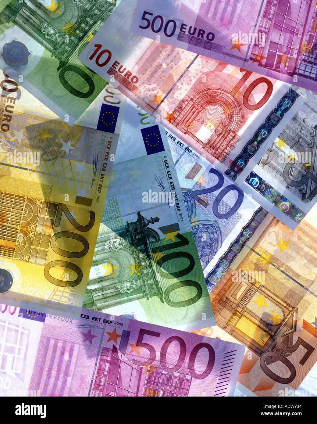 11K0029 Euro Money Banknotes Stock Photo