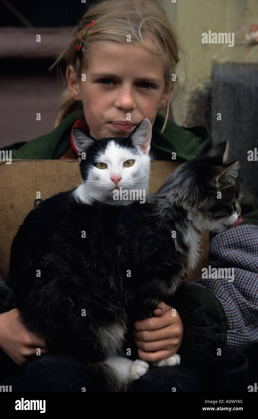 Gypsy beggar with a Russian child Gypsy beggar with a Russian child