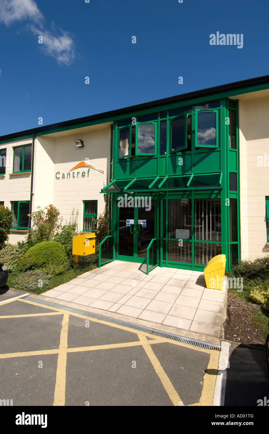 Cantref Housing Association headquarters exterior Newcastle Emlyn in rural west wales, sunny day Stock Photo