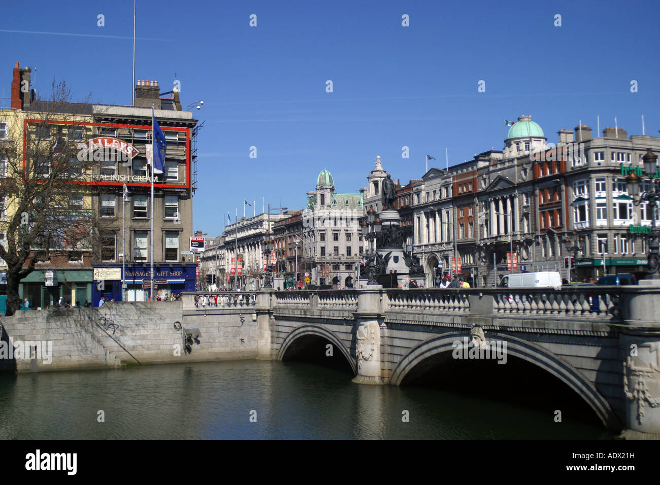 O Connell Bridge is a road bridge spanning the River Liffey in Dublin ...