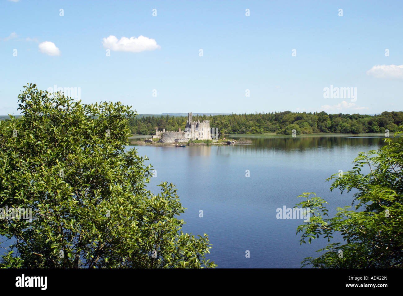 Castle Island Lough Key forest park Ireland Stock Photo Alamy