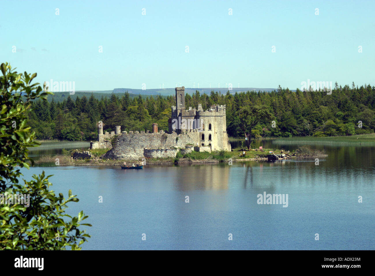 Castle Island Lough Key forest park Ireland Stock Photo Alamy