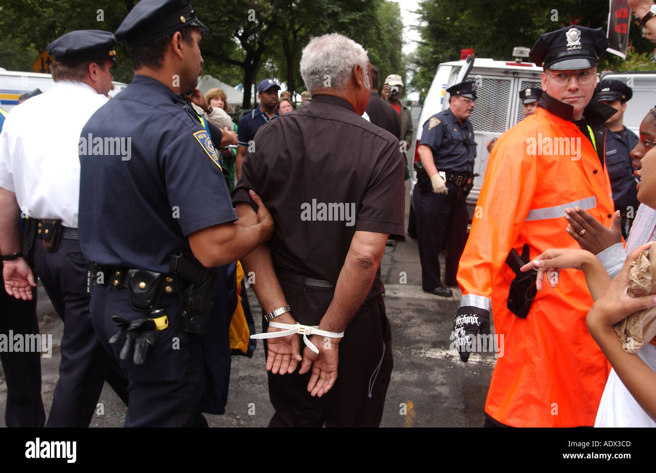 Reverend Jesse Jackson at strike Yale University New Haven Connecticut 2004 Stock Photo