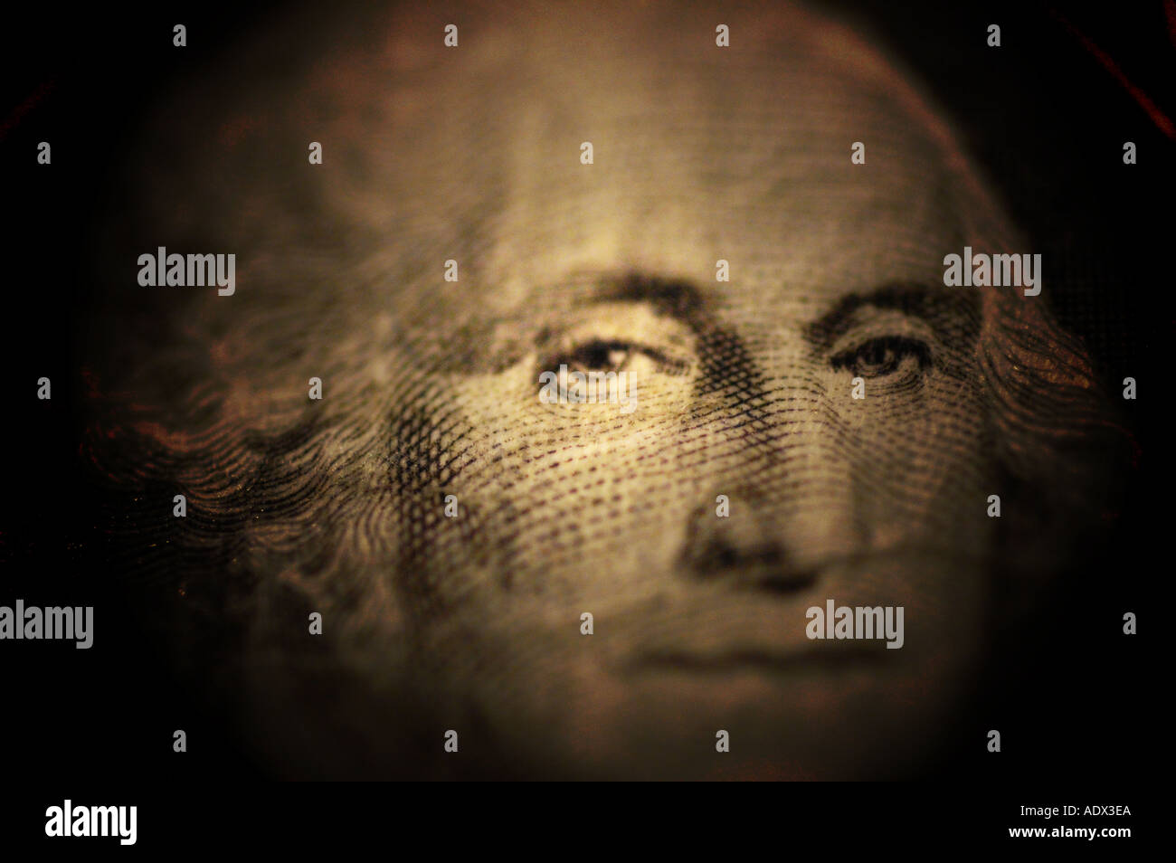 George Washington on dollar bill note US money currency Stock Photo