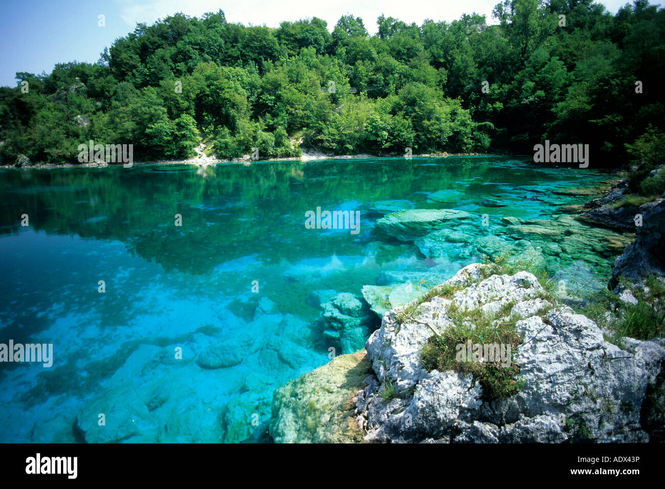 Cornino Lake Friaul Italy Stock Photo