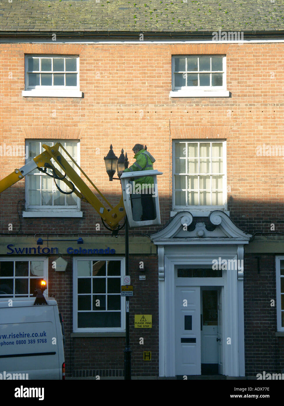 Street light maintenance Stock Photo Alamy