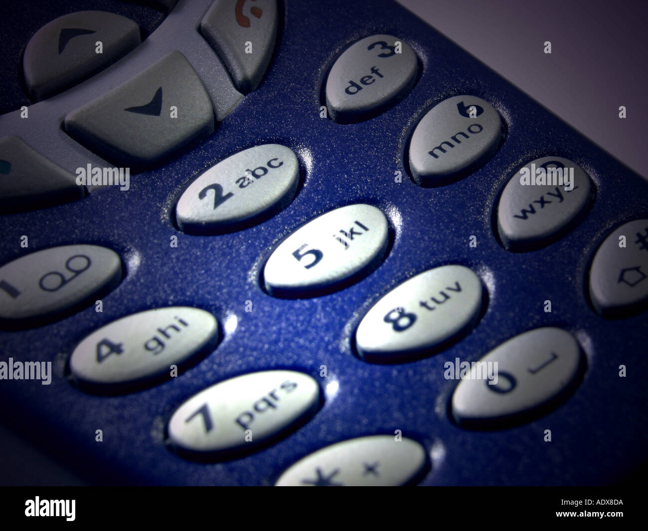 Business Concepts II holding mobile phone cellphone cellular nokia image keypad detail vignette buttons keys technology telephon Stock Photo