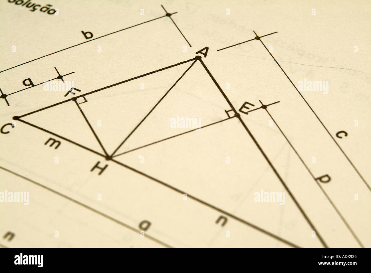 Architecture triangle rectangle triange letters drawing distances geometry geometric rectangle