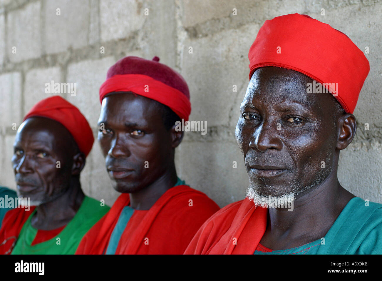 Guards of the king of Northern Nigeria are dressed in traditional