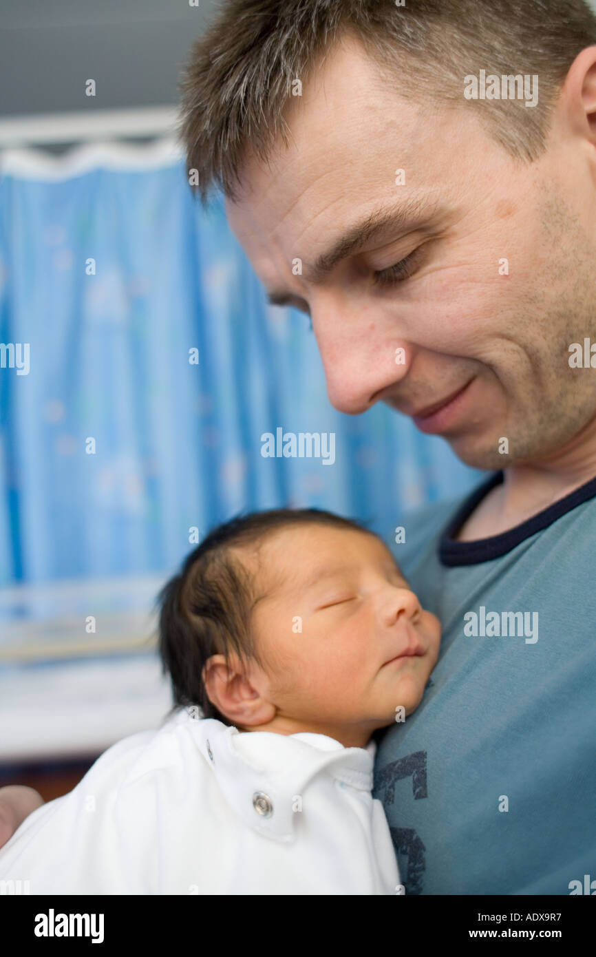 Proud new father Stock Photo