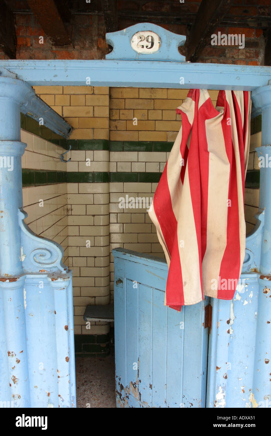Changing cubicle Victoria Baths Hathersage Road Longsight Manchester UK