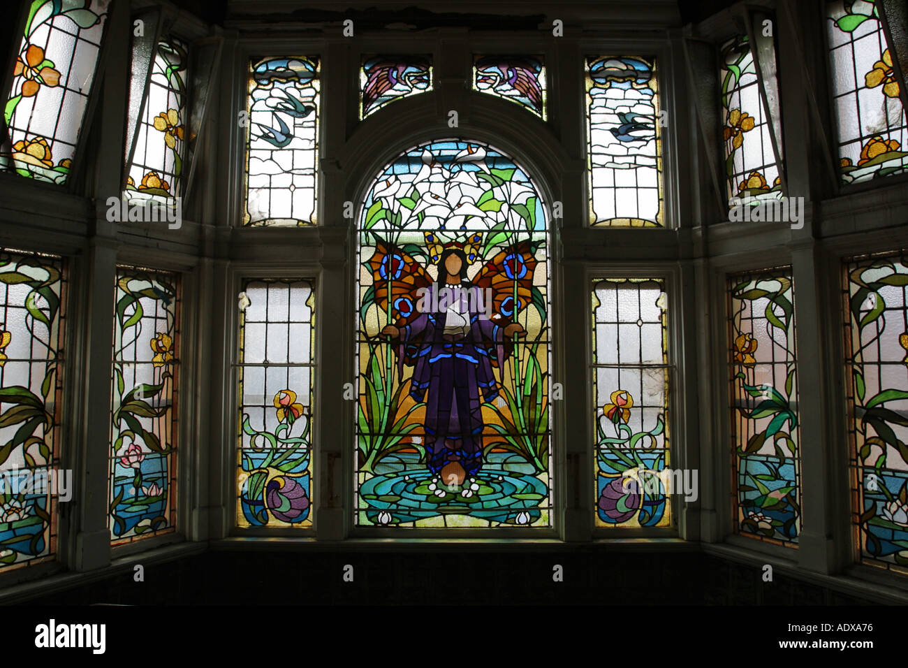 Stained glass window Victoria Baths Hathersage Road Longsight