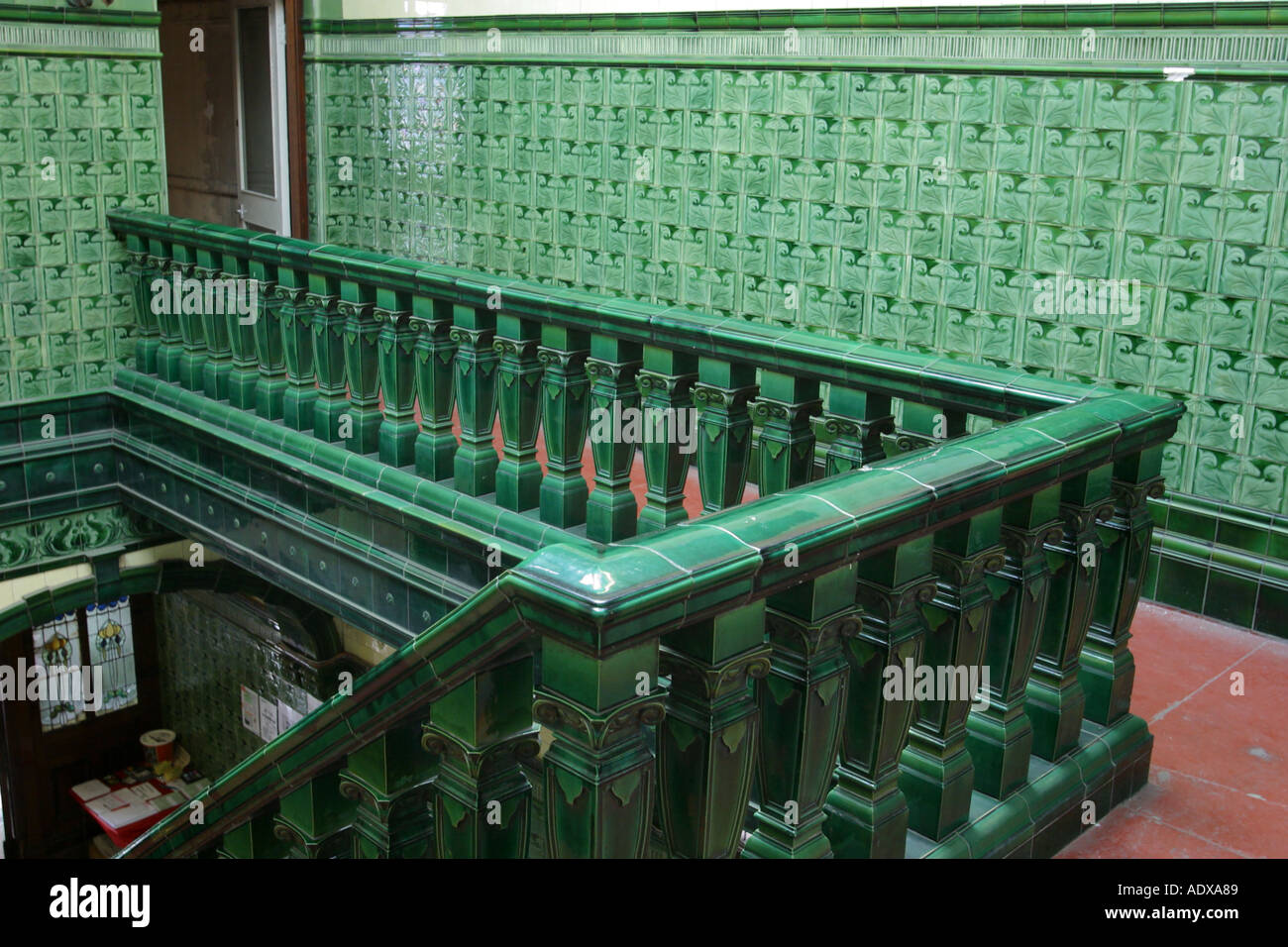 Landing in Victoria Baths Hathersage Road Longsight Manchester UK Stock