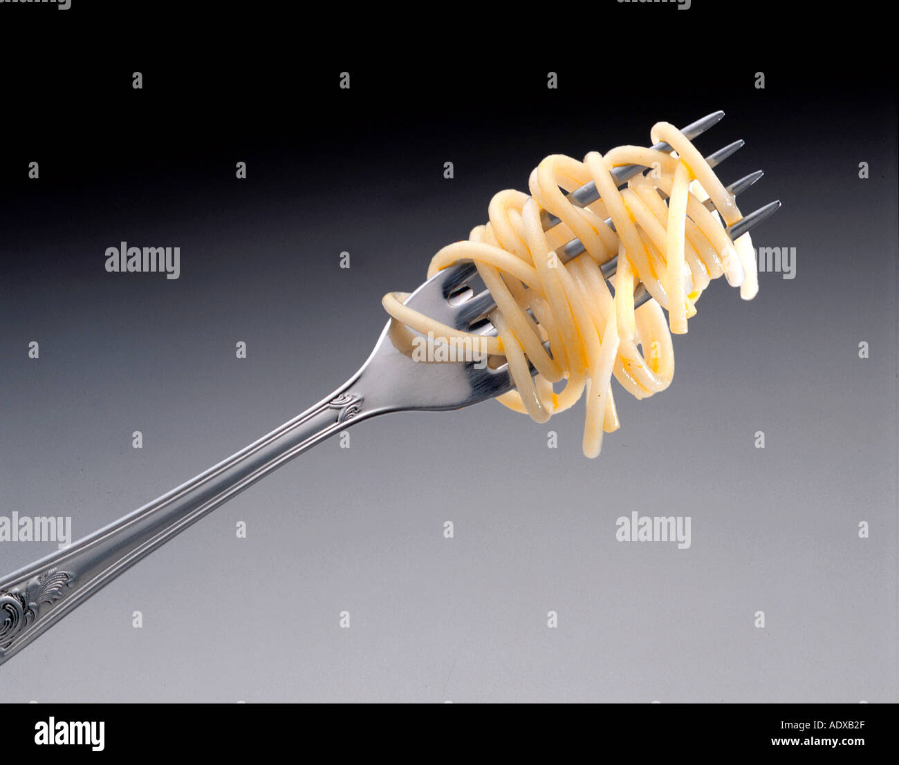Concepts fork pasta spaghetti long slender strings wheat flour forkful