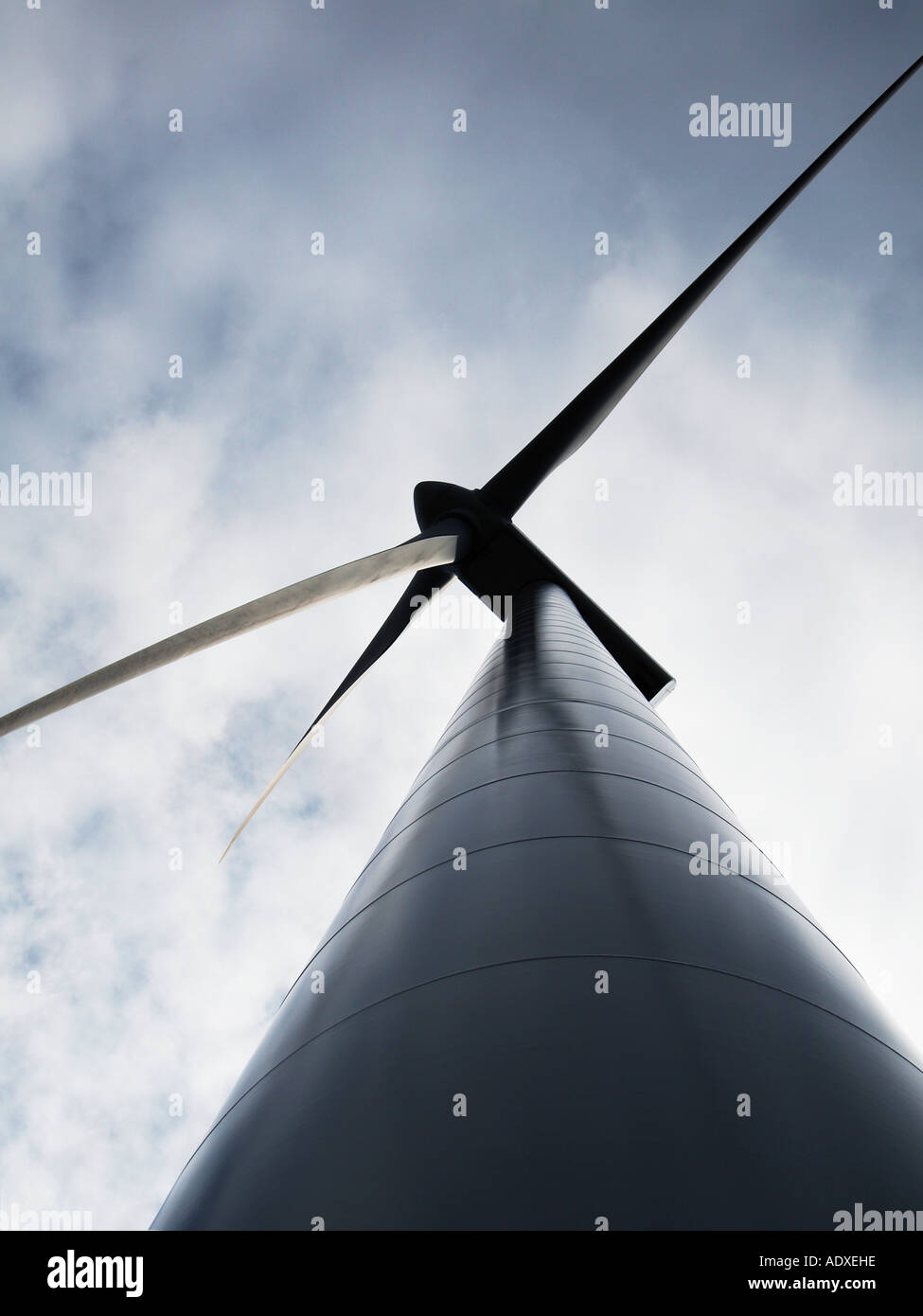 Wind turbine alternative energy wind power infinite resource clean Rotterdam the Netherlands Stock Photo