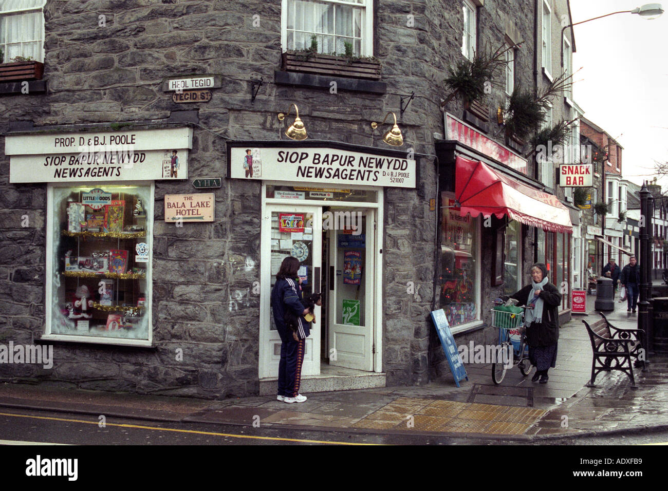 Corner shop newsagents at Bala Gwynedd North Wales UK Stock Photo Alamy