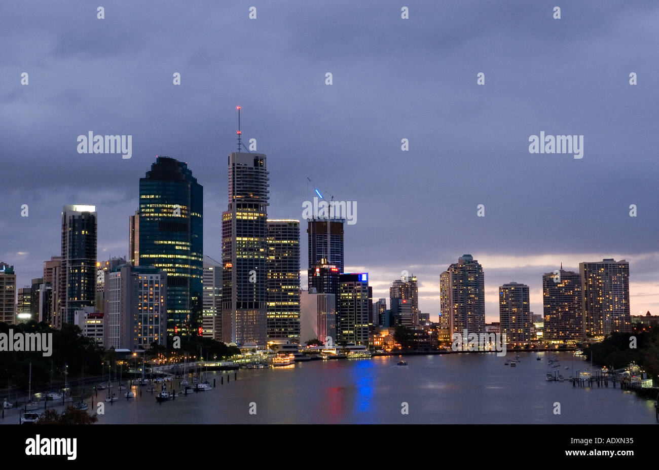 Brisbane at night 3750 Stock Photo