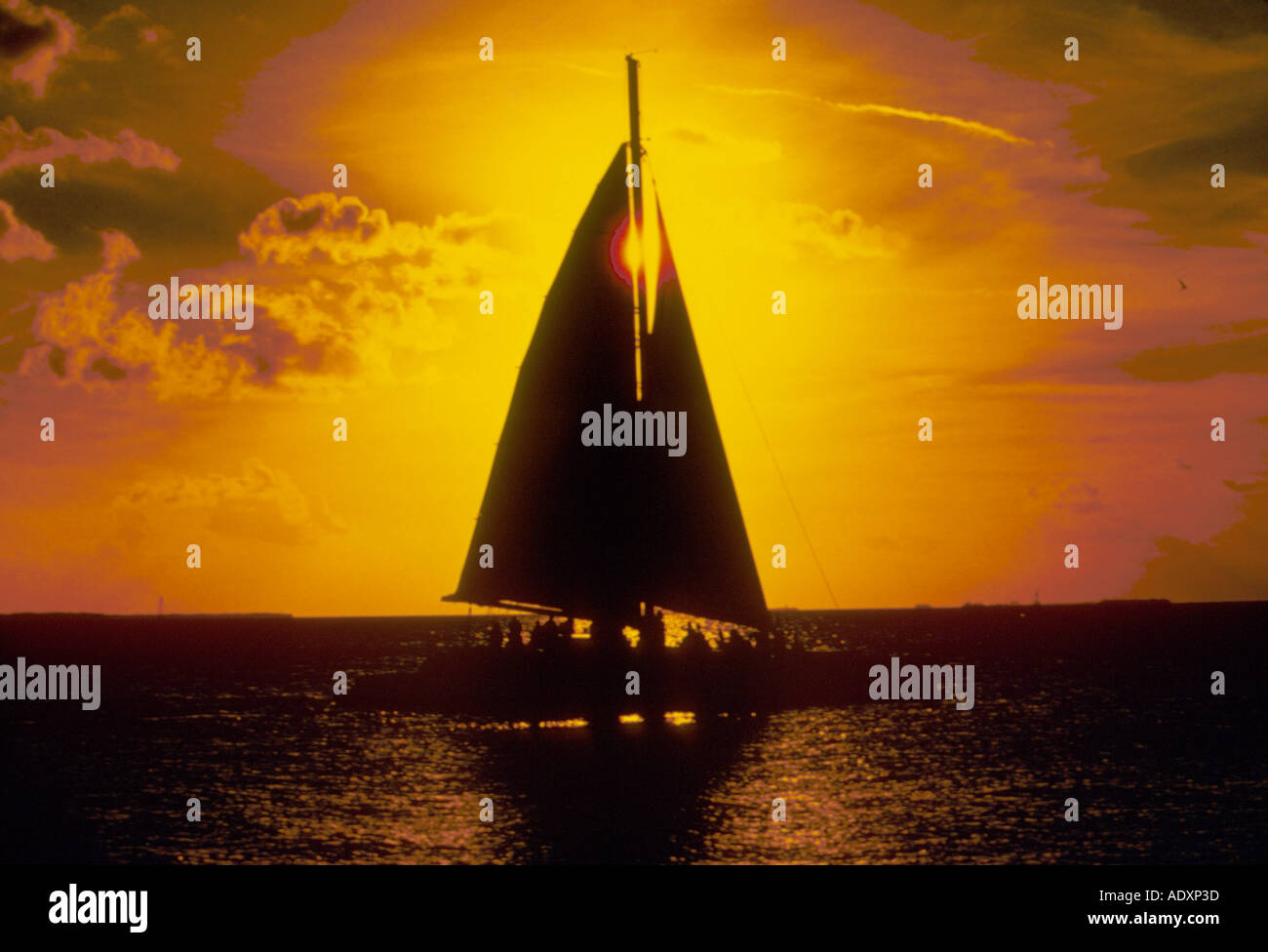Sailboat on Atlantic ocean Stock Photo - Alamy