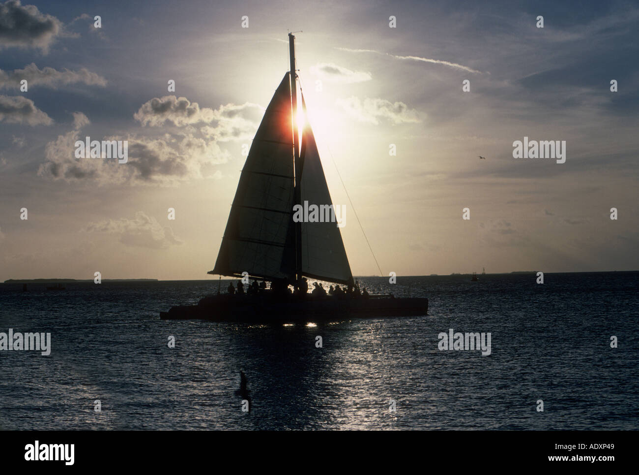 Sailboat on Atlantic ocean Stock Photo - Alamy