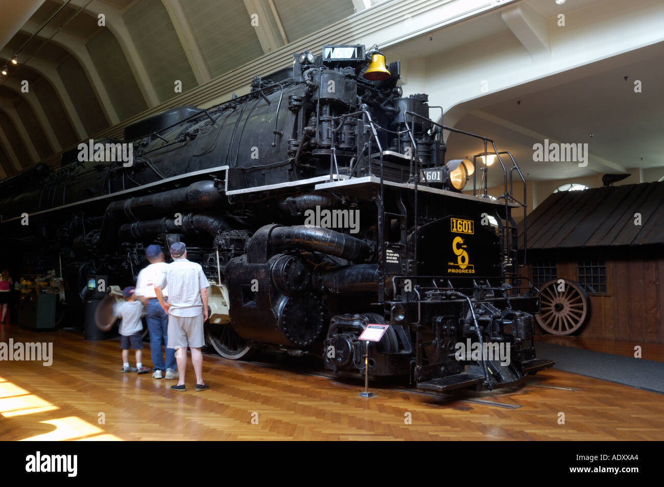 Allegheny steam Locomotive weighing 600 tons and built in 1941 on display at the Henry Ford Museum in Dearborn Michigan Stock Photo