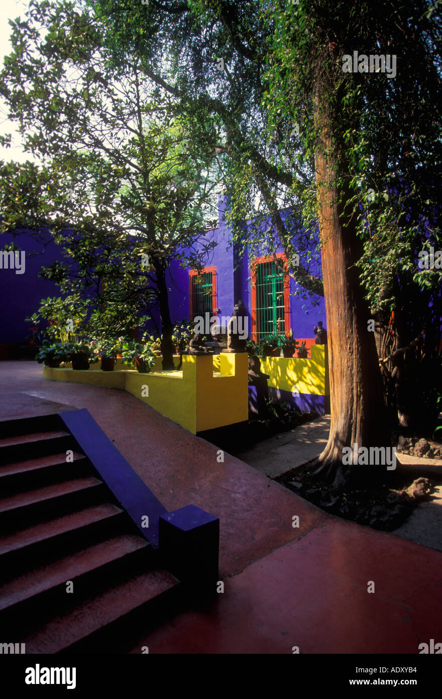 Frida Kahlo Museum, Coyoacan, Mexico City, Federal District, Mexico Stock Photo