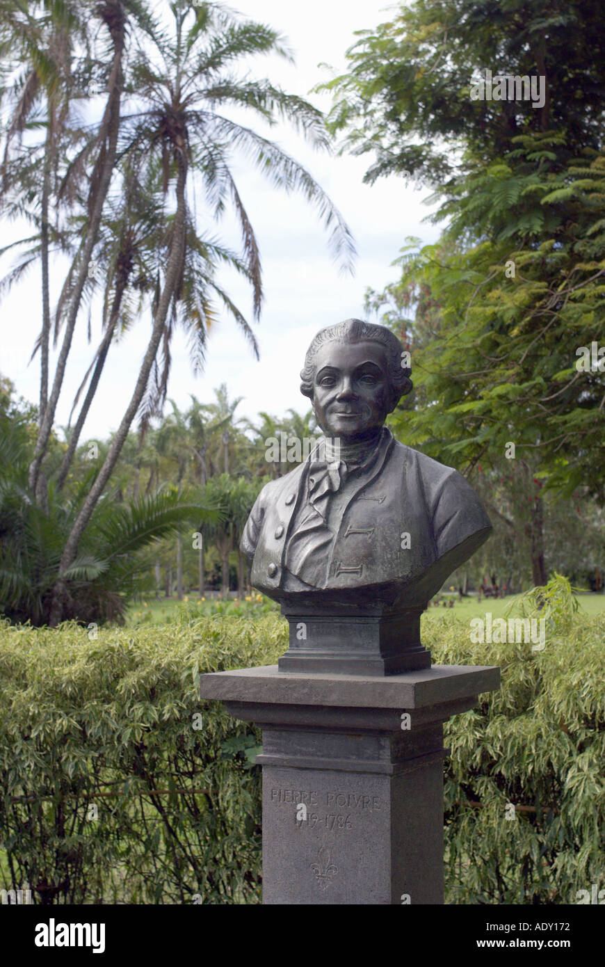 Pierre Poivre statue Stock Photo