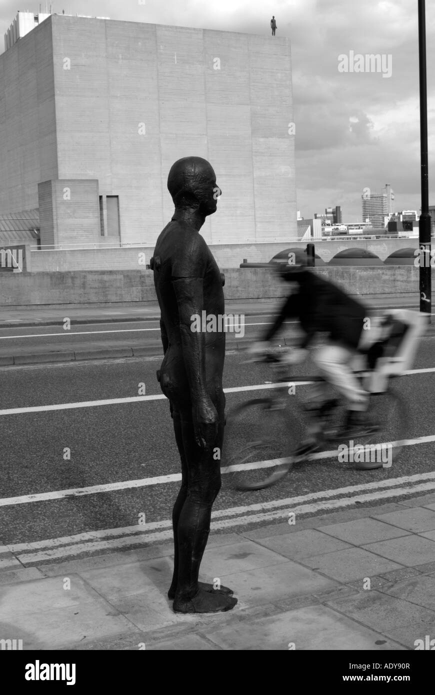 Gormley sculpture on Waterloo Bridge Stock Photo Alamy
