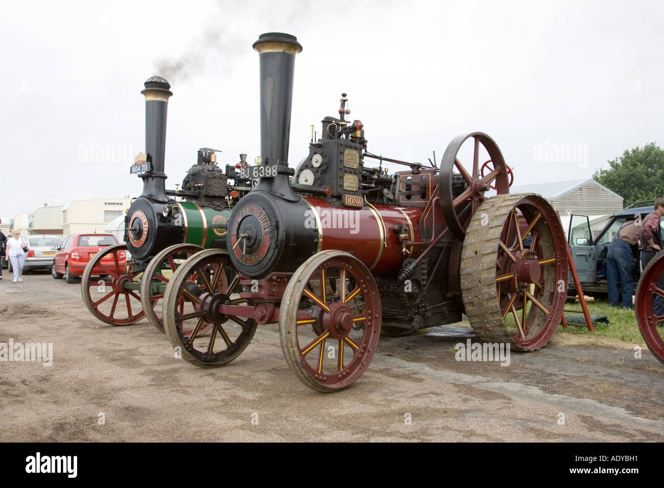 steam traction engines at Rougham Fair in Suffolk in June 2006 Stock Photo
