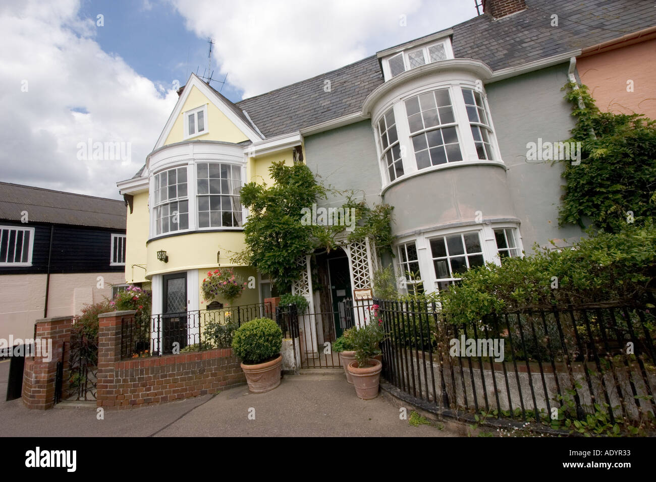 Quaint Old riverside houses in Wivenhoe Essex near Cochester England GB