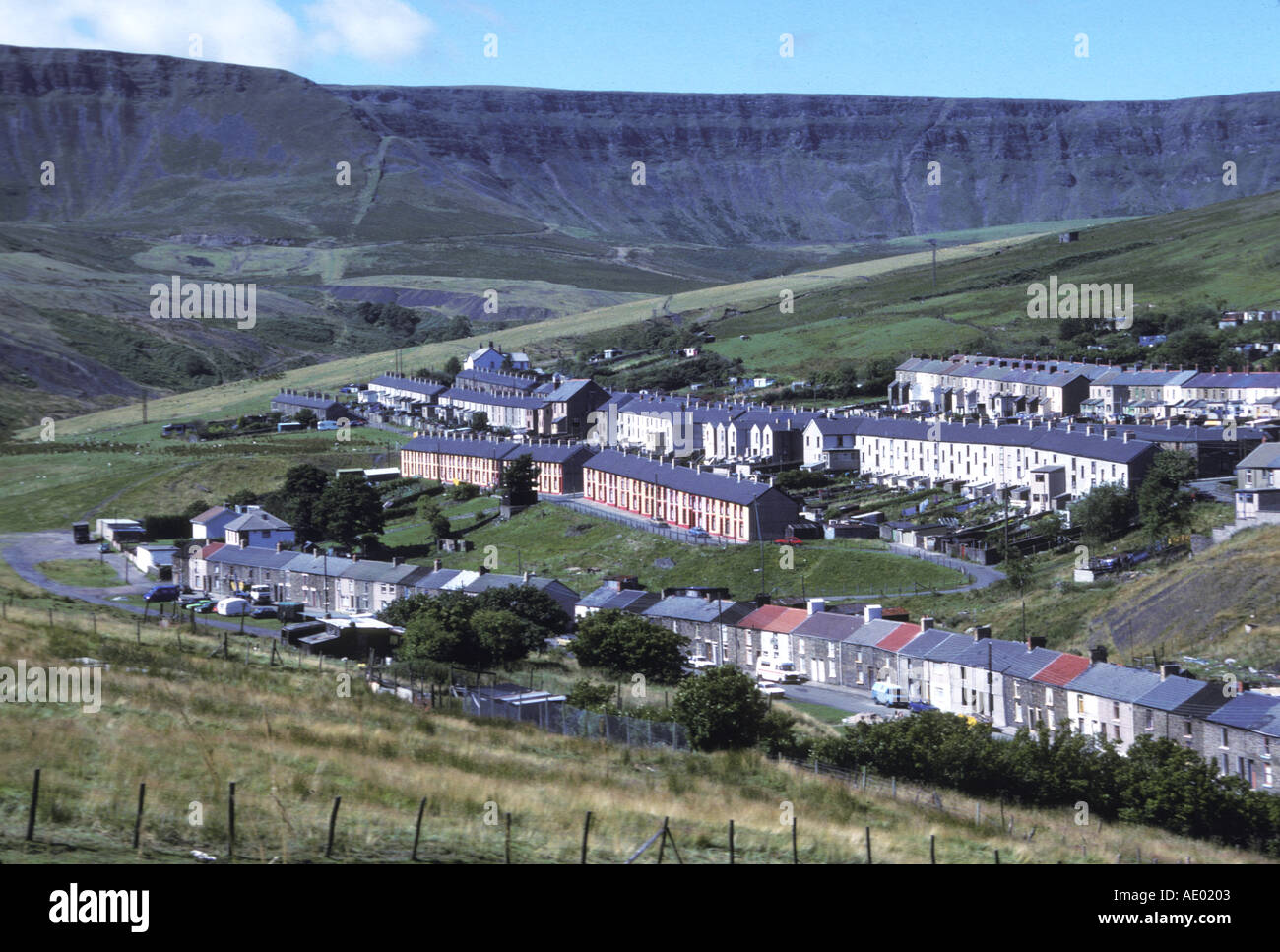 Welsh coal mining village near Treforest colliery in the Rhondha valley