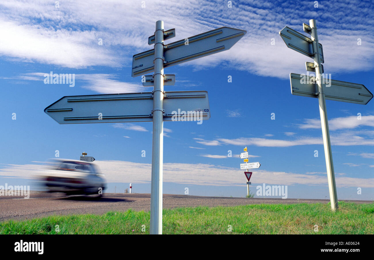 chaos of signs Stock Photo - Alamy