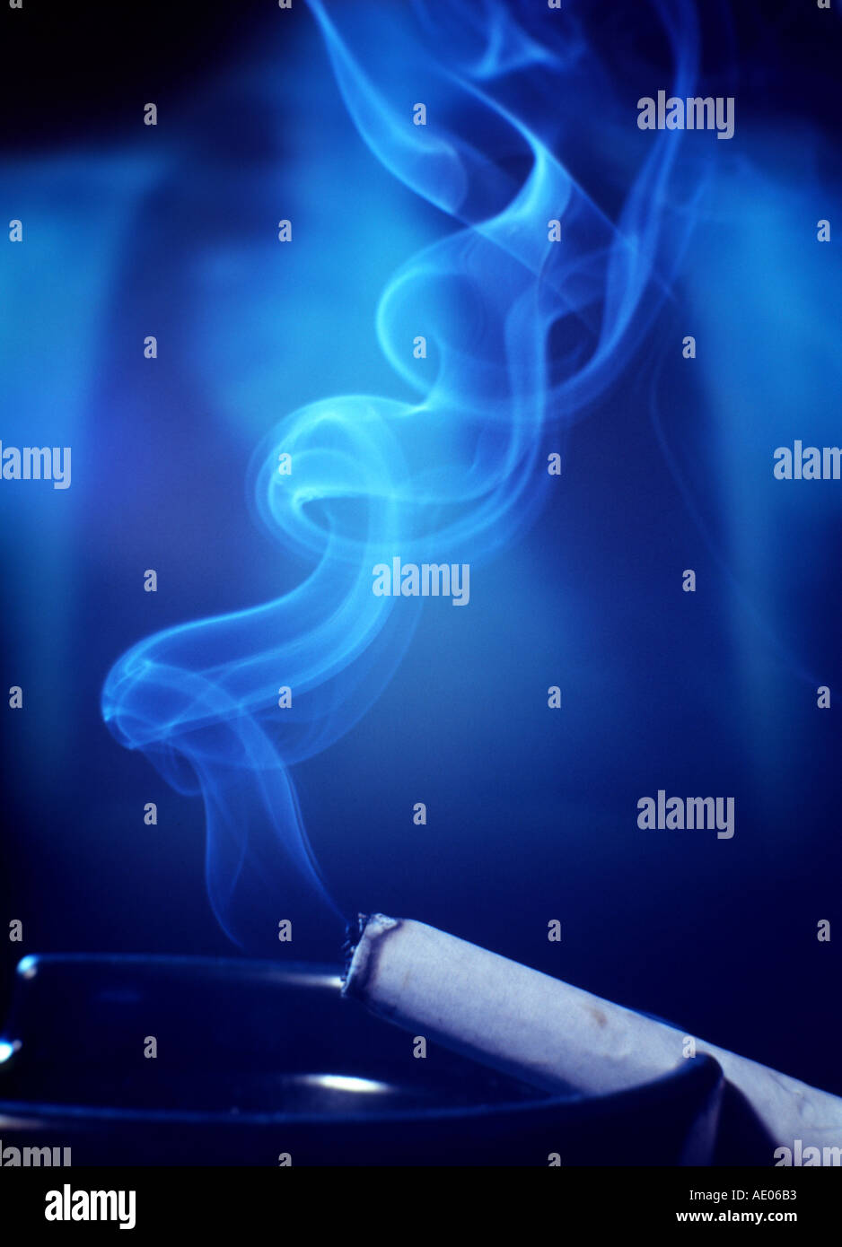 lung cancer burning cigarette for a X ray lung Stock Photo