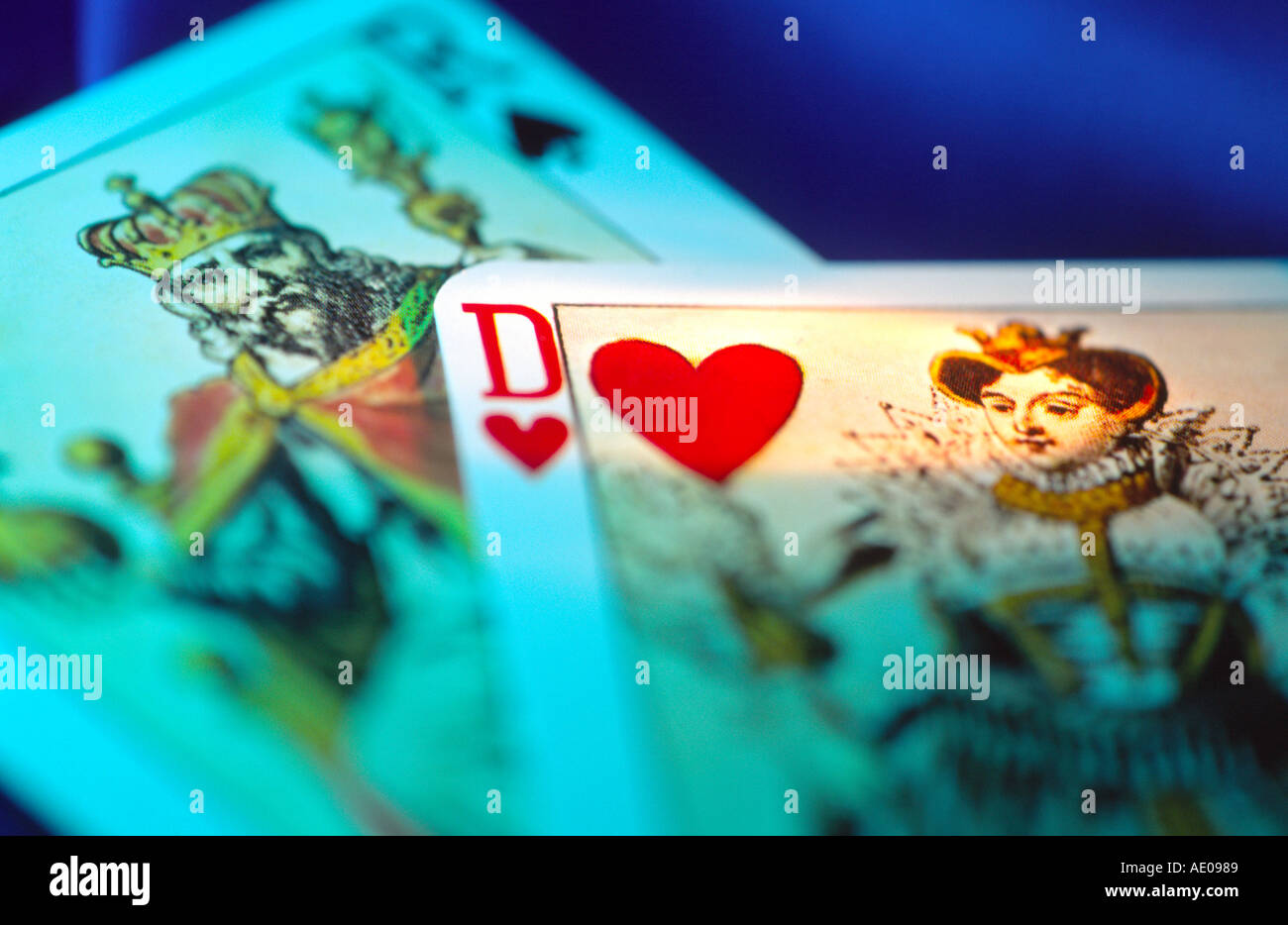 Herzdame queen of hearts and king Stock Photo Alamy