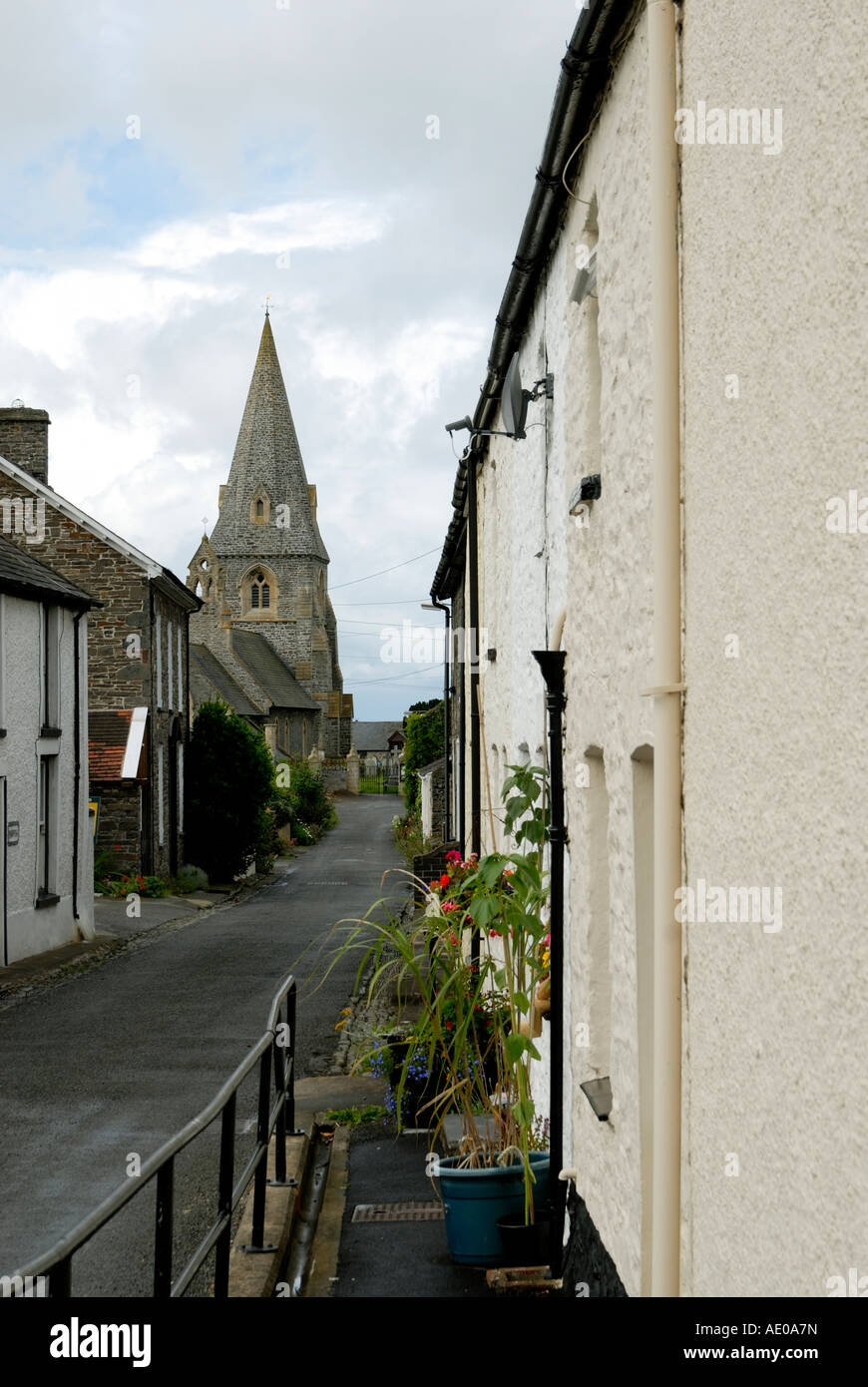 Church Lane, Llanrhystud Stock Photo